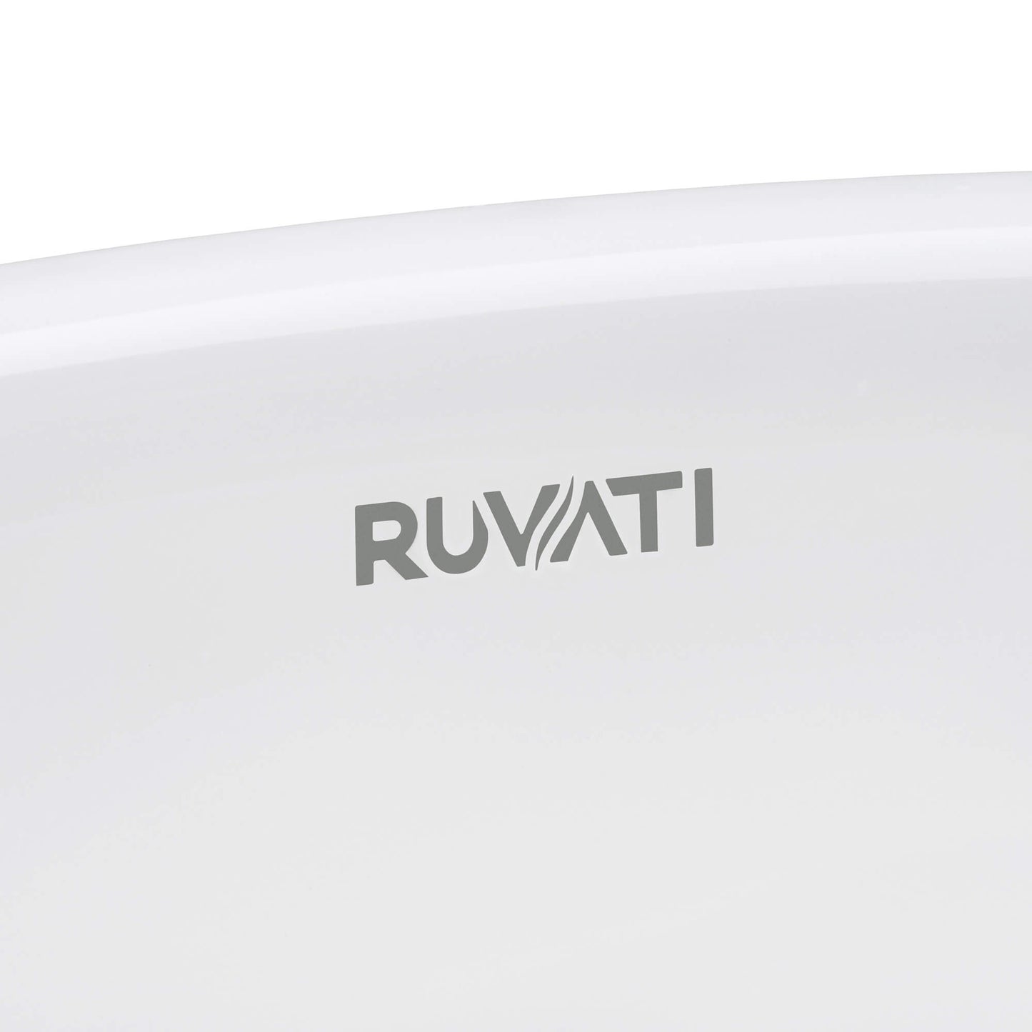 Ruvati 15 x 15 inch Bathroom Vessel Sink Gold Decorative Pattern Above Vanity Counter White Porcelain Ceramic
