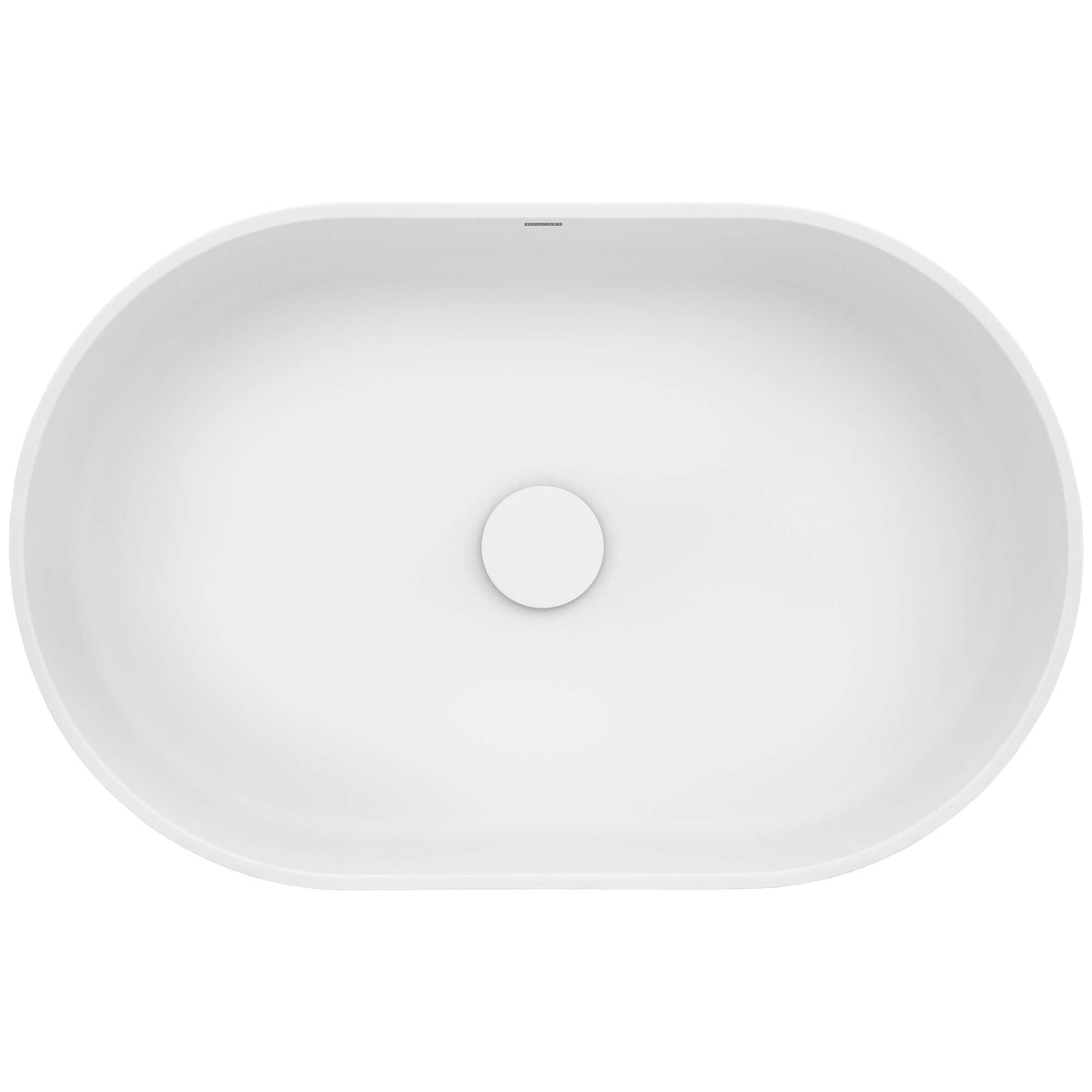 Ruvati 23-inch Matte White epiStone Solid Surface Modern Bathroom Vessel Sink