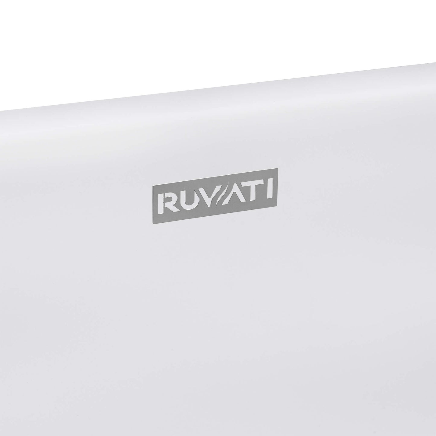 Ruvati 23-inch Matte White epiStone Solid Surface Modern Bathroom Vessel Sink