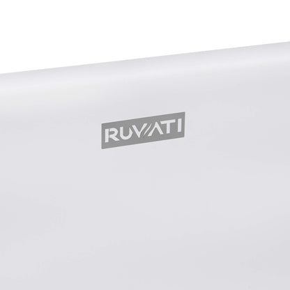 Ruvati 23-inch Matte White epiStone Solid Surface Modern Bathroom Vessel Sink