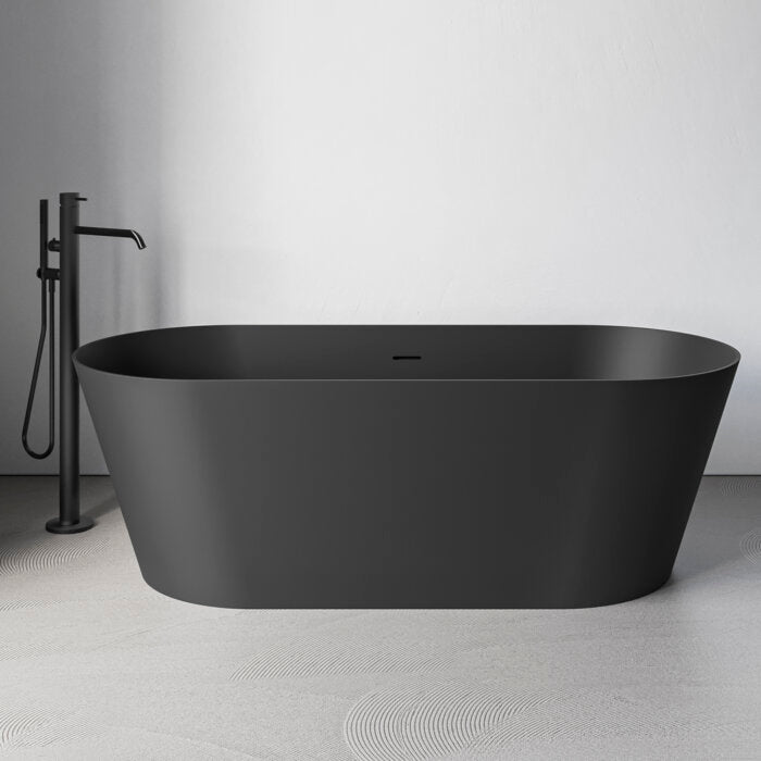 Ruvati 67-inch epiStone Solid Surface Oval Freestanding Bath Tub Omnia Matte