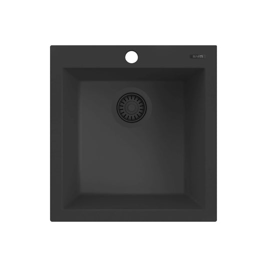 Ruvati 16 x 20 inch epiGranite Drop-in Topmount Granite Composite Single Bowl Kitchen Sink