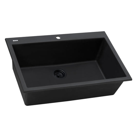 Ruvati 30 x 20 inch epiGranite Drop-in Topmount Granite Composite Single Bowl Kitchen Sink