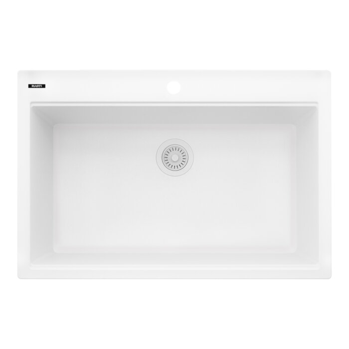 Ruvati 33-inch Granite Composite Workstation Drop-in Topmount Kitchen Sink