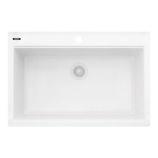 Ruvati 33-inch Granite Composite Workstation Drop-in Topmount Kitchen Sink