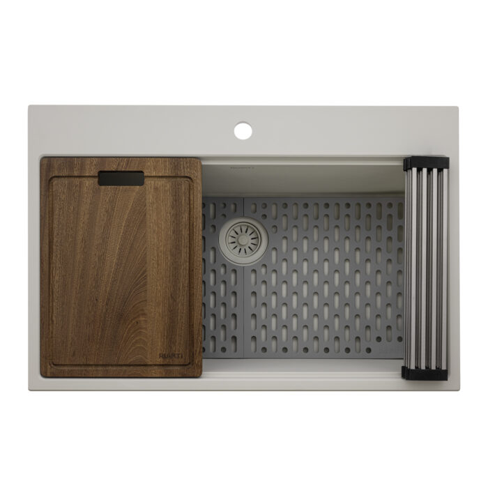 Ruvati 33-inch epiRock Workstation Topmount Kitchen Sink