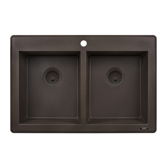 Ruvati 33 x 22 inch epiGranite Topmount Granite Composite Double Bowl Kitchen Sink