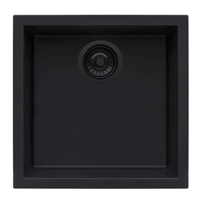 Ruvati 17 x 17 inch Granite Composite Undermount Single Bowl Wet Bar Prep Sink