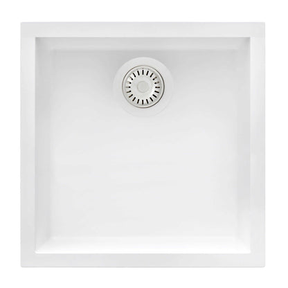 Ruvati 17 x 17 inch Granite Composite Undermount Single Bowl Wet Bar Prep Sink