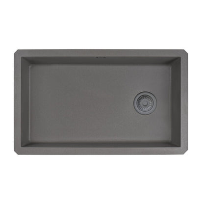 Ruvati 32 x 19 inch epiGranite Undermount Granite Composite Single Bowl Kitchen Sink