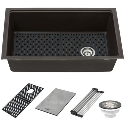 Ruvati 33-inch Undermount Workstation Granite Composite Kitchen Sink