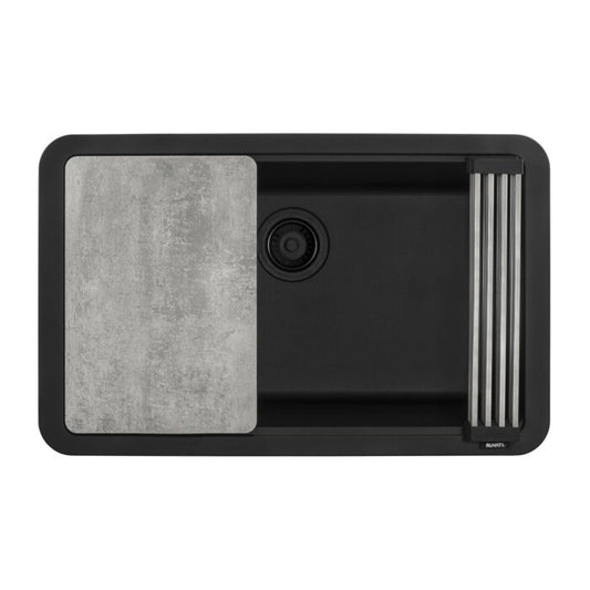 Ruvati 30-inch Granite Composite Workstation Dual Mount Kitchen Sink
