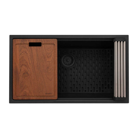 Ruvati 33-inch epiRock Workstation Undermount Kitchen Sink