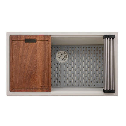 Ruvati 33-inch epiRock Workstation Undermount Kitchen Sink