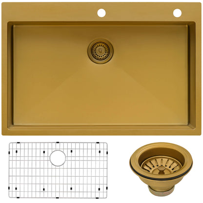 Ruvati 33 x 22 inch Drop-in Topmount Kitchen Sink Single Bowl