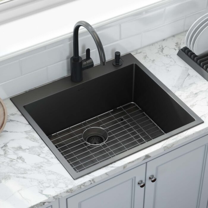 Ruvati 25 inch Drop-in Topmount Kitchen Sink Single Bowl