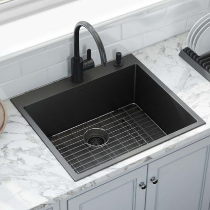 Ruvati 25 inch Drop-in Topmount Kitchen Sink Single Bowl