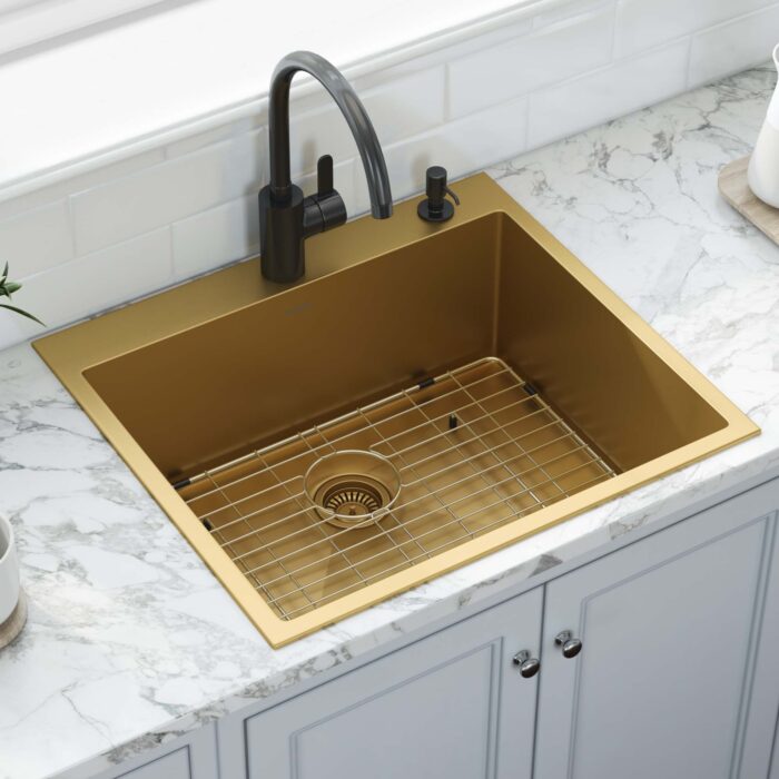 Ruvati 25 inch Drop-in Topmount Kitchen Sink Single Bowl
