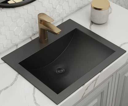 Ruvati 21 x 17 inch Drop-in Topmount Bathroom Sink Stainless Steel