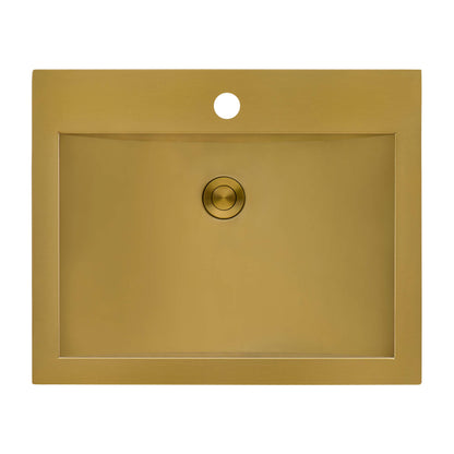 Ruvati 21 x 17 inch Drop-in Topmount Bathroom Sink Stainless Steel
