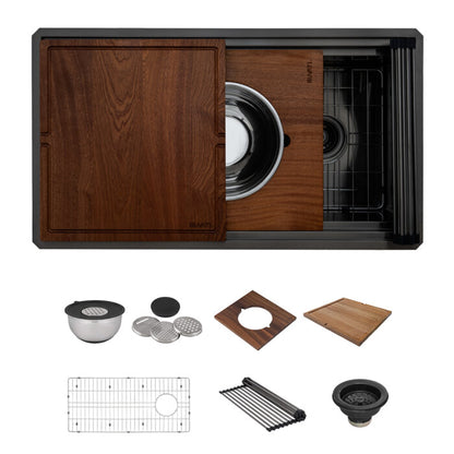 Ruvati 33-inch Workstation Two-Tiered Ledge Kitchen Sink Undermount